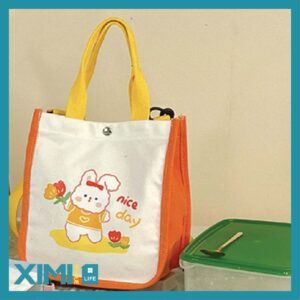 Lovely Bunny Square Canvas Bag
