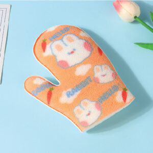 Hello Rabbit Series Bath Glove (Large, Yellow)