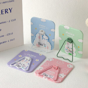 Cute Rabbit Square Standing Table Mirror