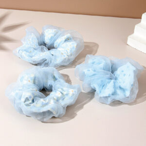 Blue series Chiffon Double-layer Hair Rope