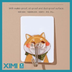 Cute Pet Transparent Non-marking Hook(Coffee Color