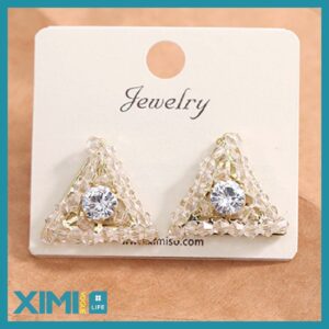Exquisite Crystal Triangle Earrings