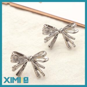 Stylish Metal Bow Earrings