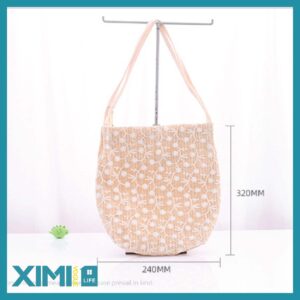 Mesh Knitting Single-shoulder Bag(Khaki)