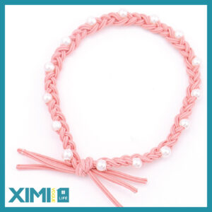 Knitting Artificial Pearl Hair Rope 2PCS