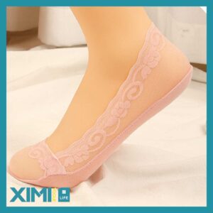 Simple Shallow Top Lace Invisible Socks(2 Pairs/Se