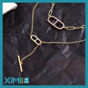 Double Chains Sun-shape Necklace