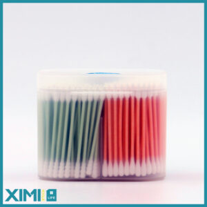 Dull Polish Box Colorful Paper Stick Cotton Swab (300 Count)