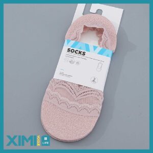 Deep Top Lace Invisible Socks for Ladies(2 Pairs/S