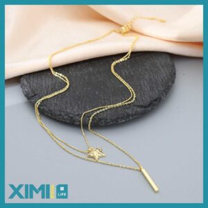 Star Double Layers Tassel Necklace