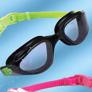 Adult One-piece Silicone Large Lens Swimming Goggles with Automatic Button