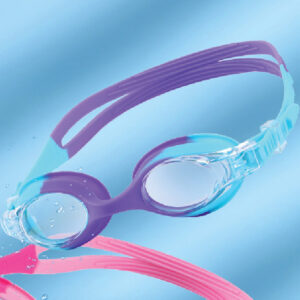 Childrens One-piece Silicone 2 Straps Swimming Goggles
