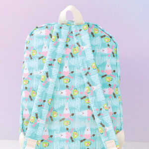 Loving-Heart Bunny Casual Printed Backpack (Green)