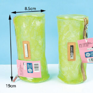 26H2001G Transparent Cylindrical Makeup Pack (Pink And Green) (YWU)
